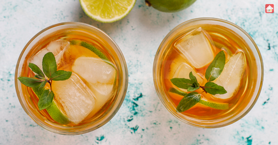 Lemonade-with-basil--delightful-summer-drink