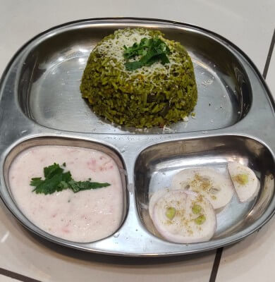 Veg. Hyderabadi Biryani With Carrot Raita