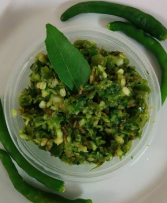 Green Chili Chuteney(techa) 100 Gm  (Minimum 3)