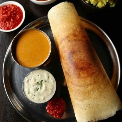 Masala Dosa With Sambar And Coconut Chutney (2 Pcs)
