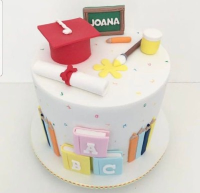 School Theme Fondant Chok Truffle Cake  1 Kilo