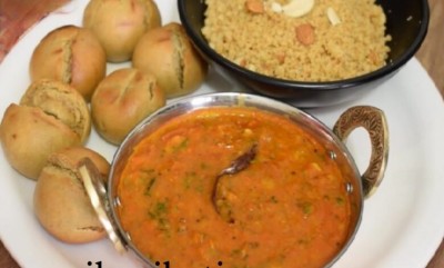 Dal Bati Choorma  (4pc Bati And 400gram Dal With 100gram Choorma.)
