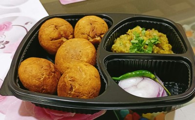 Fry Litti Chokha (5pc Litti)