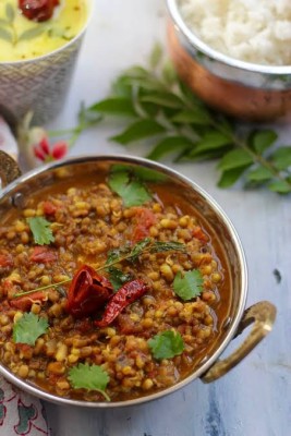 Matkichi Usal(semi Dry Curry) Chpati 2