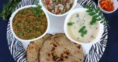 Jowar Roti (2) With Sev Bhaji Or Bengan Bharta