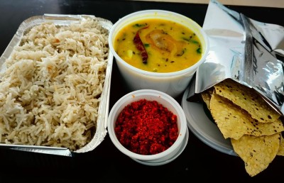 Varan ,bhat , Achar Papad ,