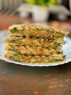 Grill Potato Sabji Sandwich(For 2 Person)