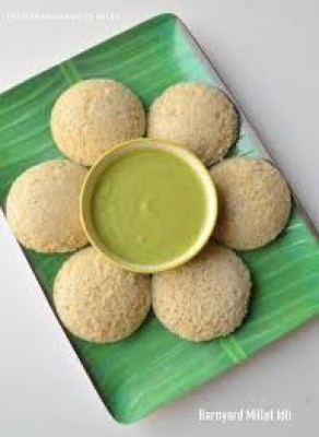 Millet Idli With Chutney Glass Smoothie